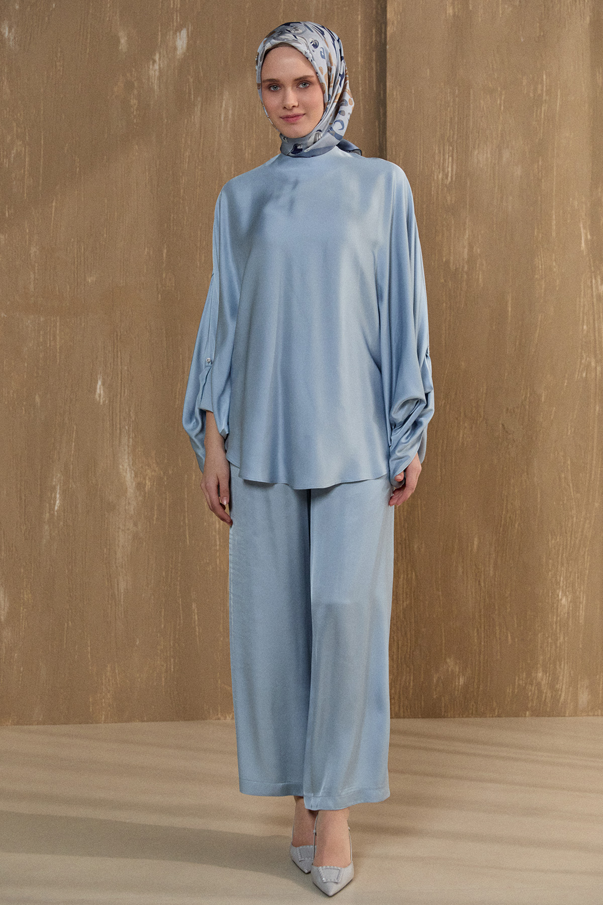 Yarasa Kesim Floş İkili Takım, Tesettür Giyim