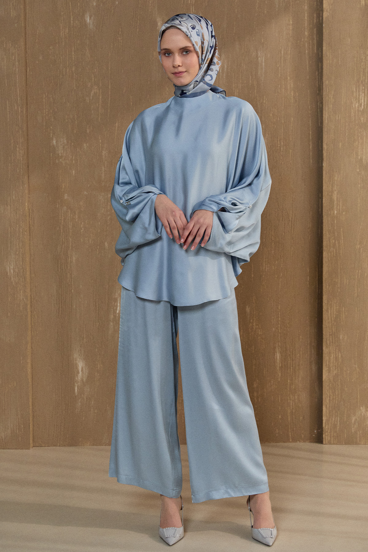 Yarasa Kesim Floş İkili Takım, Tesettür Giyim