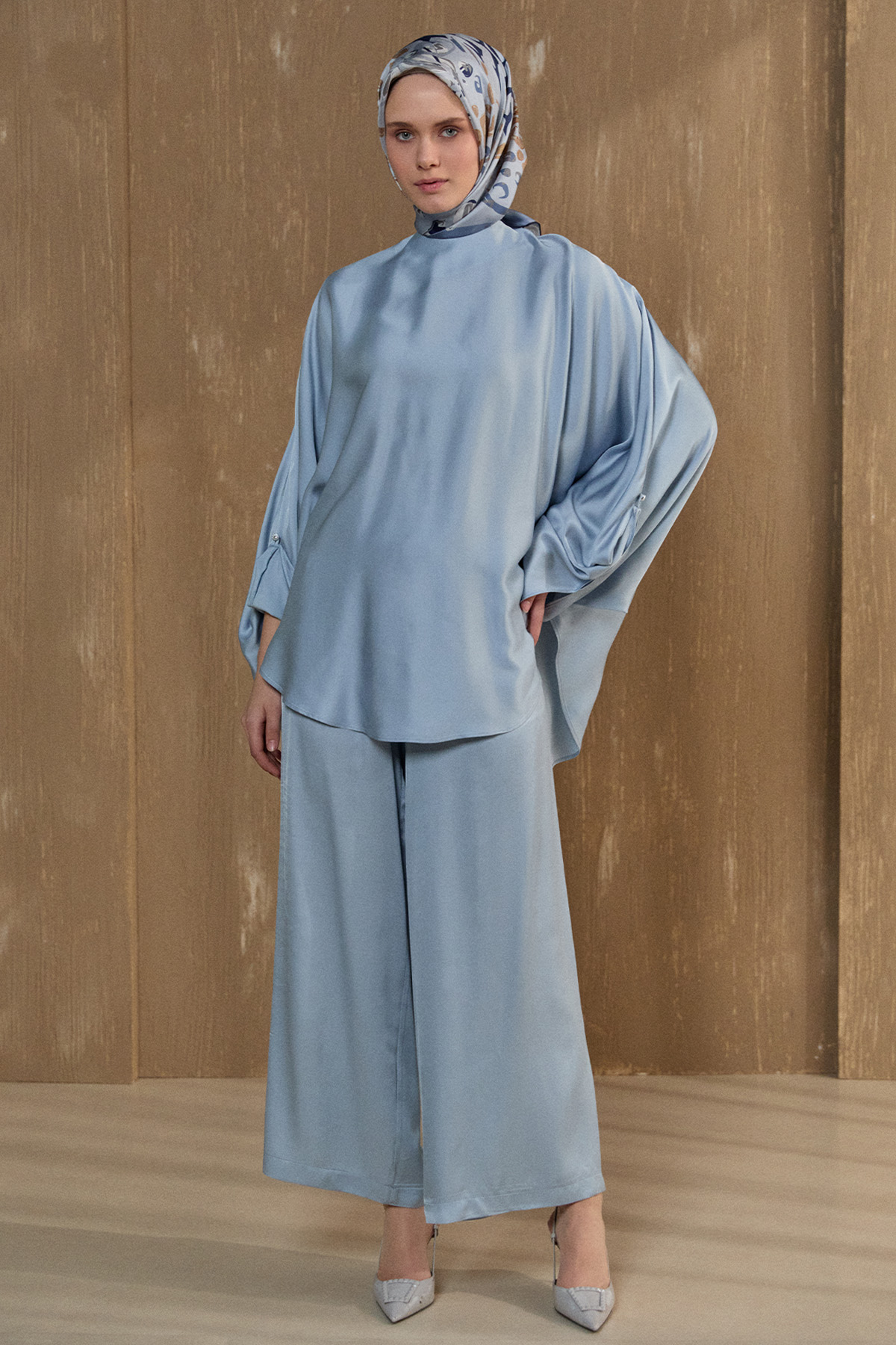 Yarasa Kesim Floş İkili Takım, Tesettür Giyim