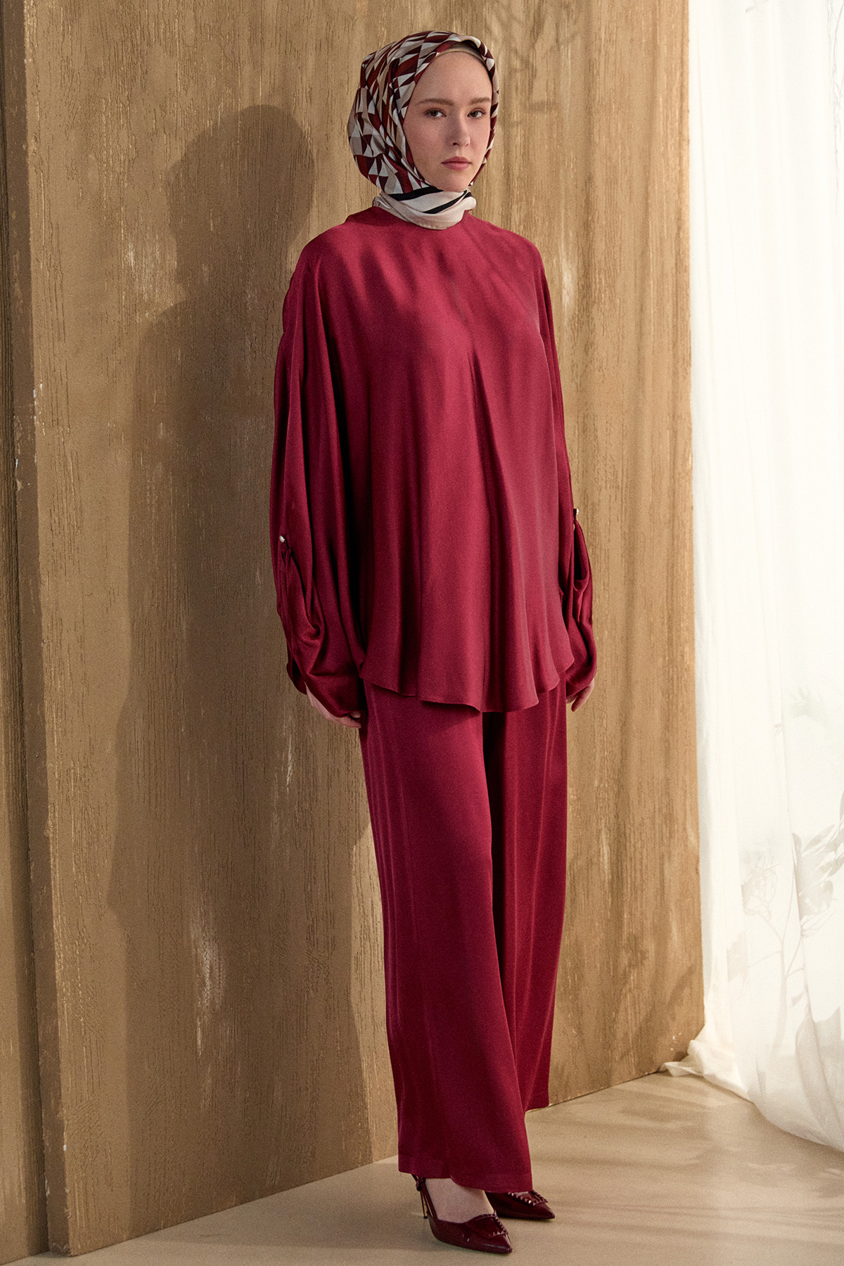 Yarasa Kesim Floş İkili Takım, Tesettür Giyim