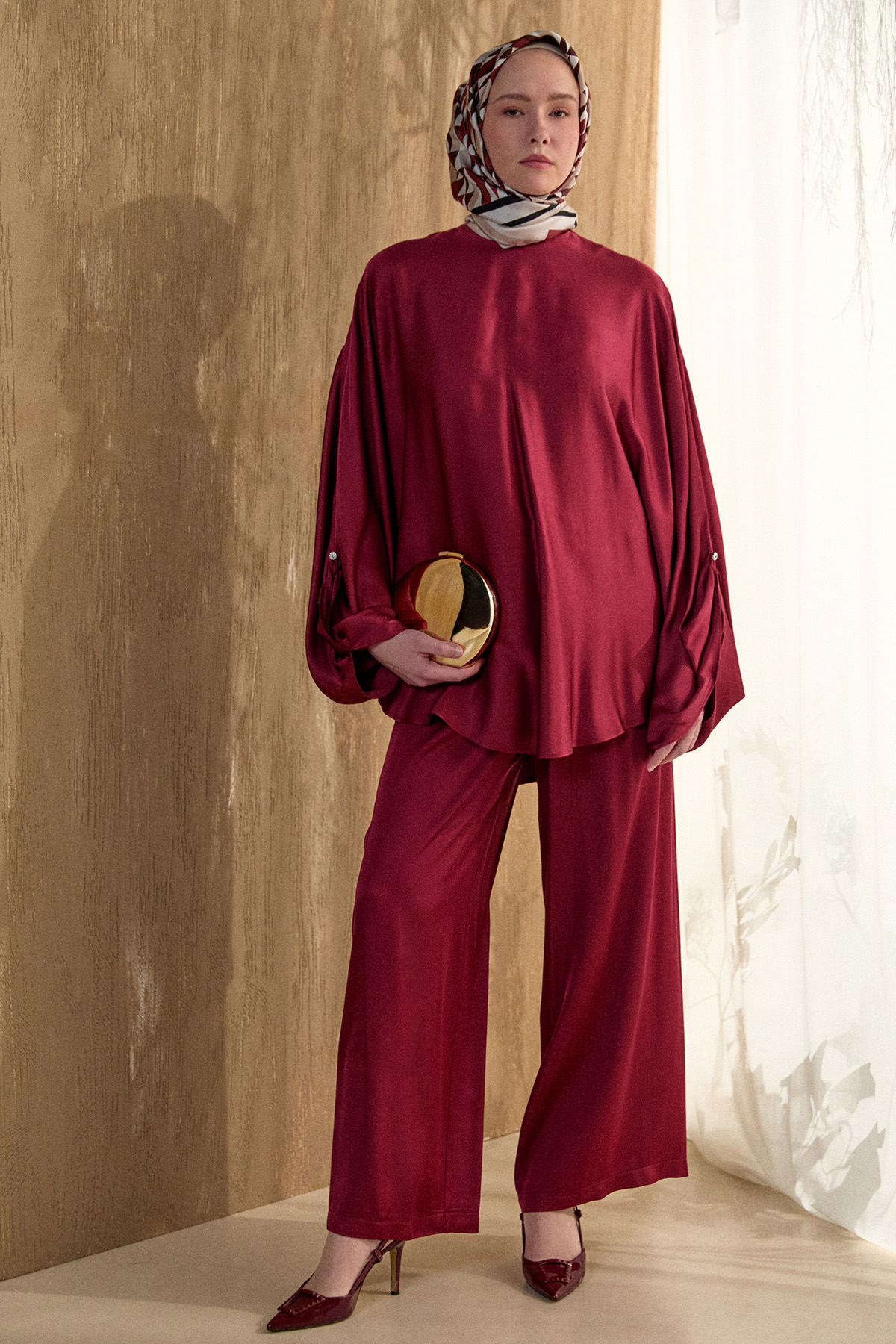 Yarasa Kesim Floş İkili Takım, Tesettür Giyim