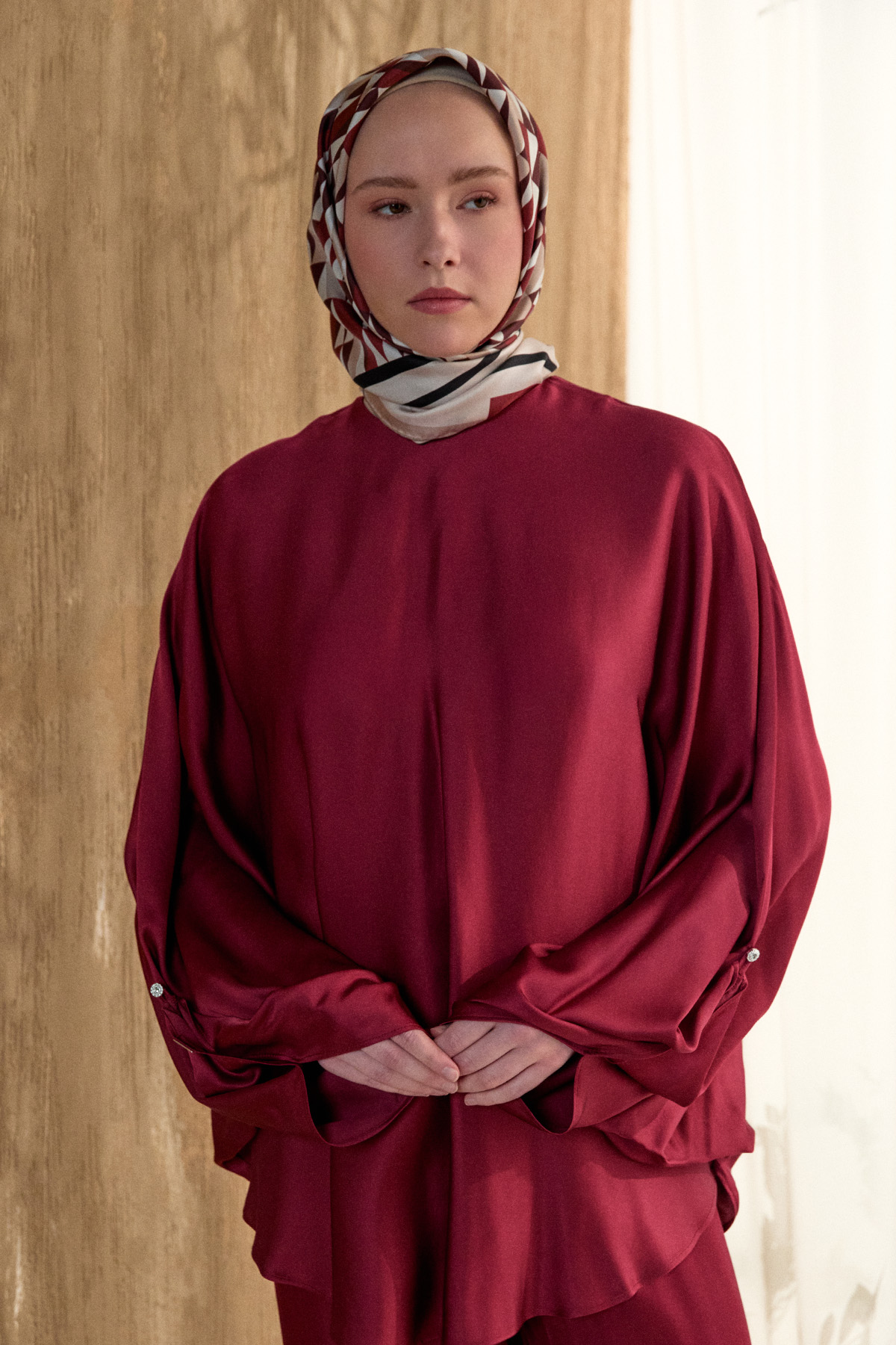 Yarasa Kesim Floş İkili Takım, Tesettür Giyim