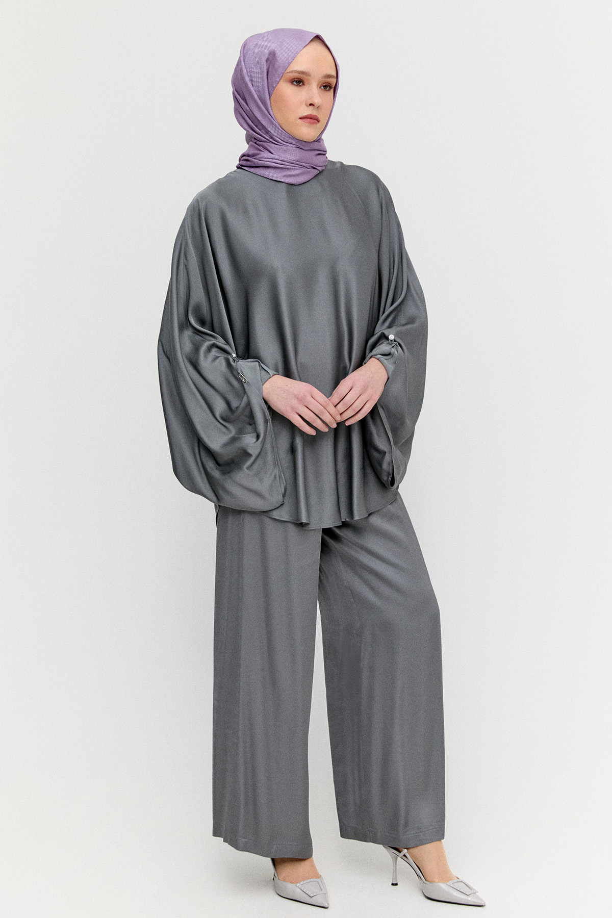 Yarasa Kesim Floş İkili Takım, Tesettür Giyim