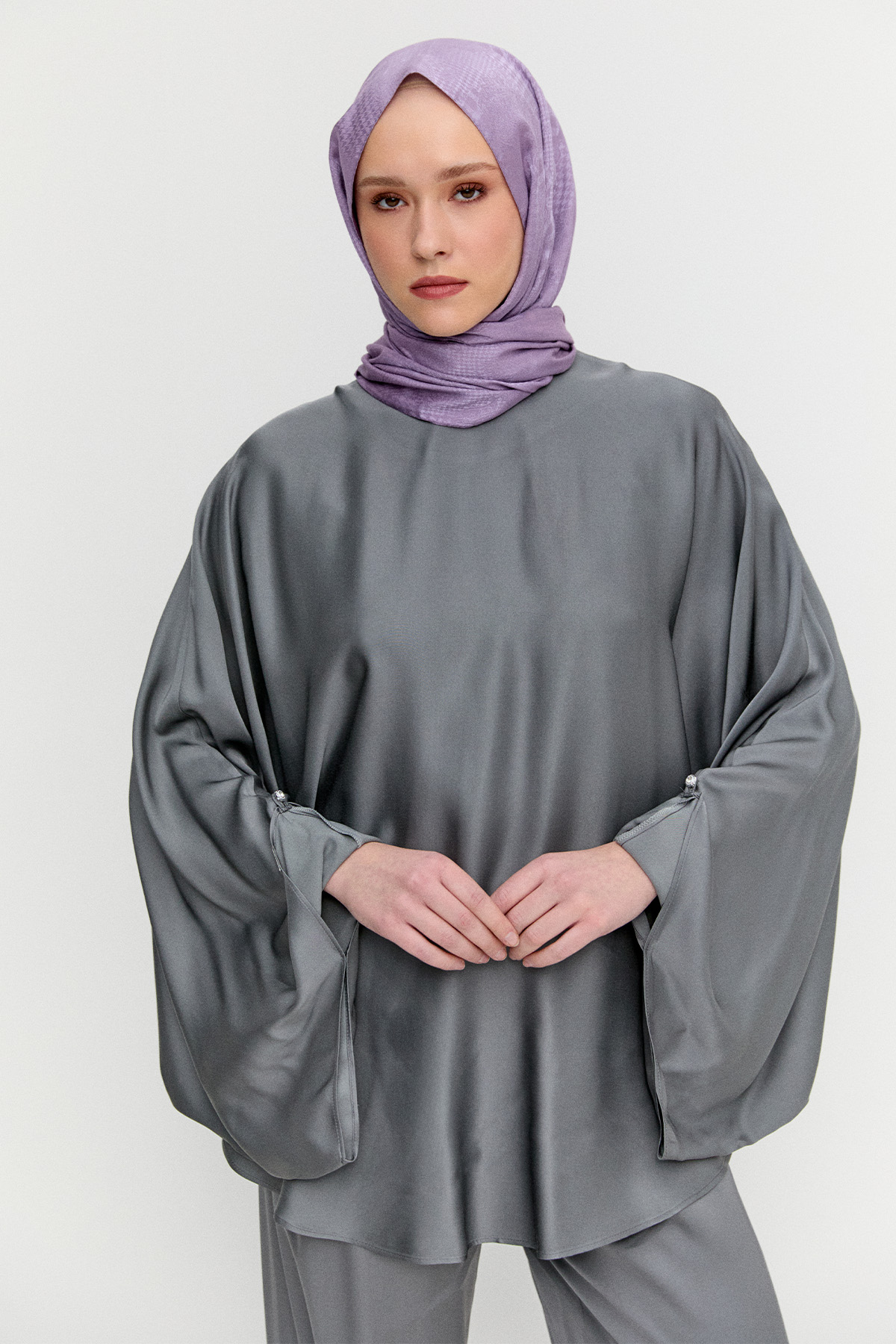 Yarasa Kesim Floş İkili Takım, Tesettür Giyim