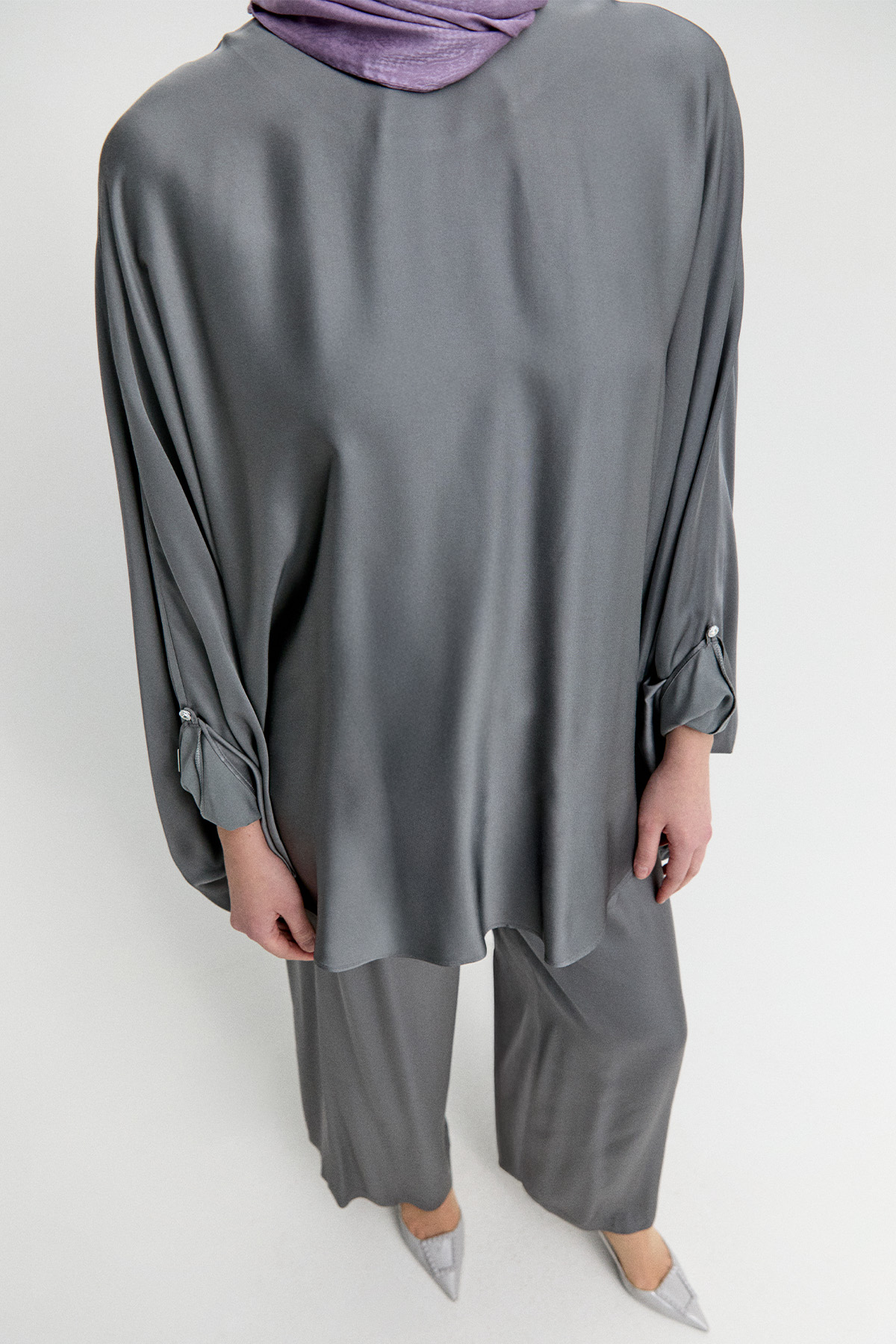 Yarasa Kesim Floş İkili Takım, Tesettür Giyim