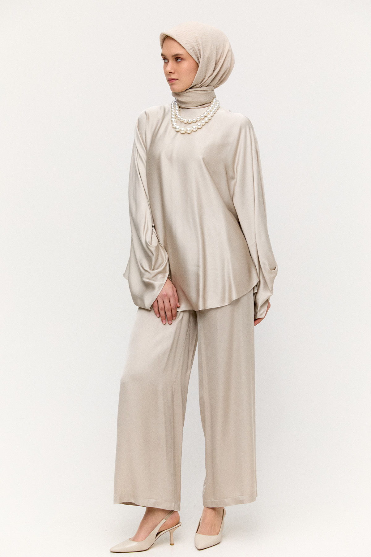 Yarasa Kesim Floş İkili Takım, Tesettür Giyim