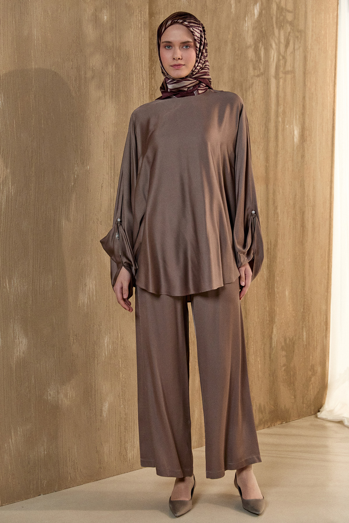 Yarasa Kesim Floş İkili Takım, Tesettür Giyim