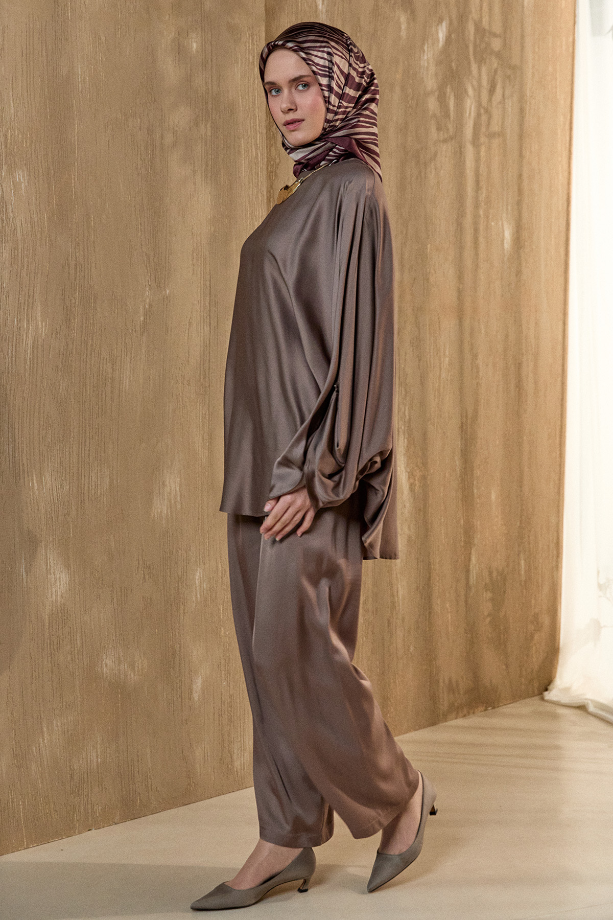 Yarasa Kesim Floş İkili Takım, Tesettür Giyim