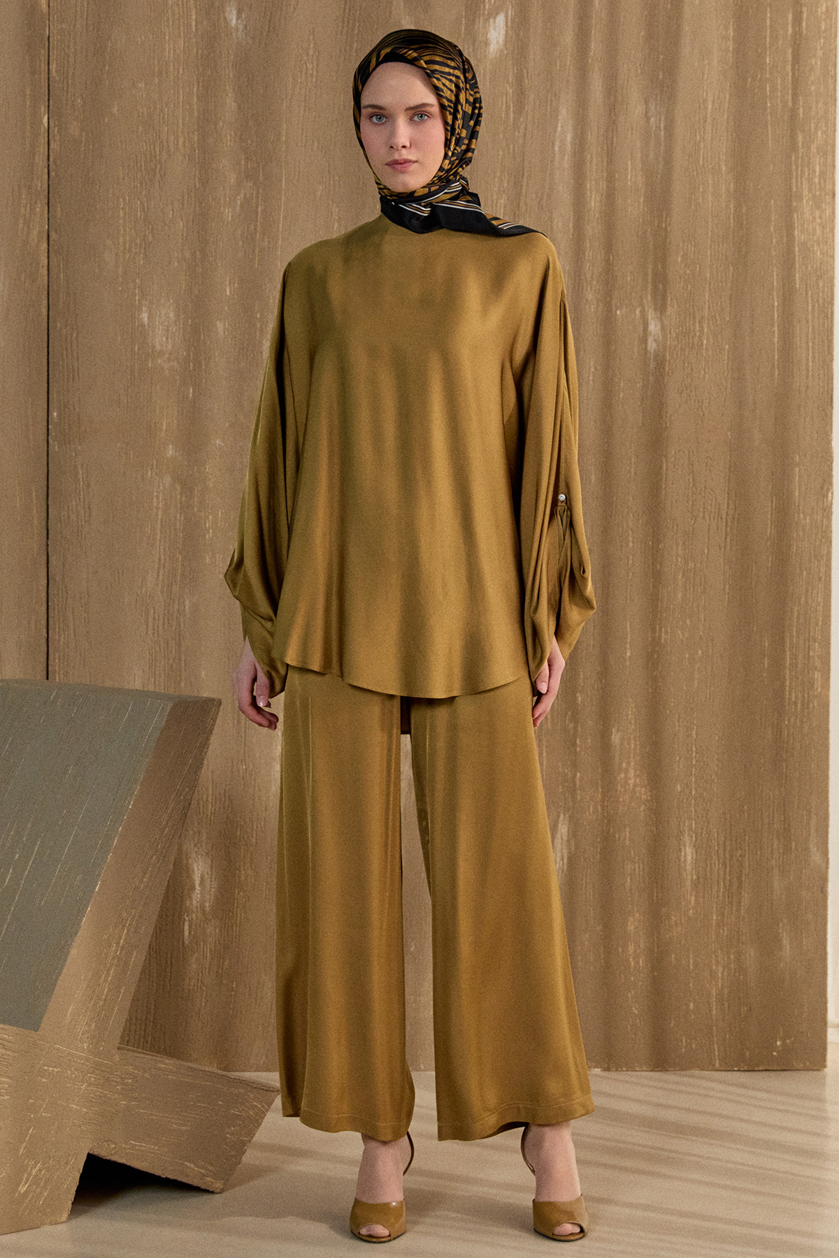 Yarasa Kesim Floş İkili Takım, Tesettür Giyim