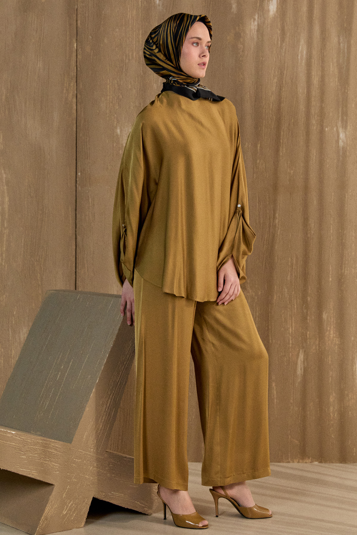 Yarasa Kesim Floş İkili Takım, Tesettür Giyim