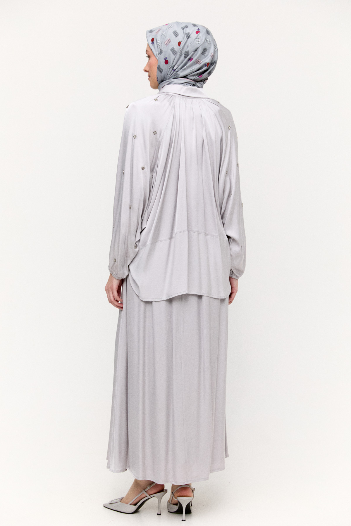 Taş Detaylı İkili Takım, Tesettür Giyim