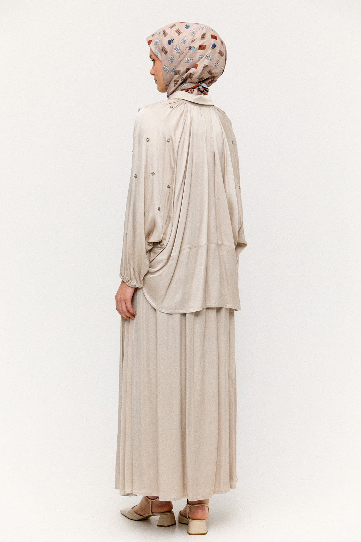 Taş Detaylı İkili Takım, Tesettür Giyim