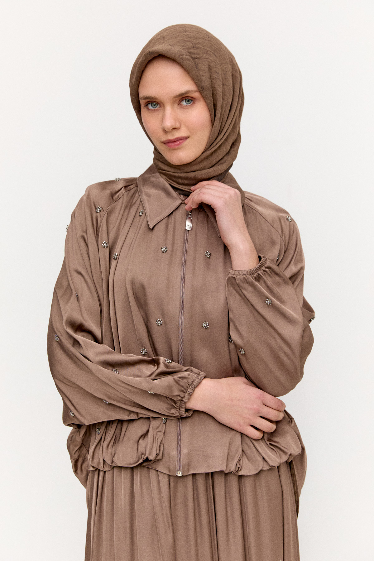 Taş Detaylı İkili Takım, Tesettür Giyim