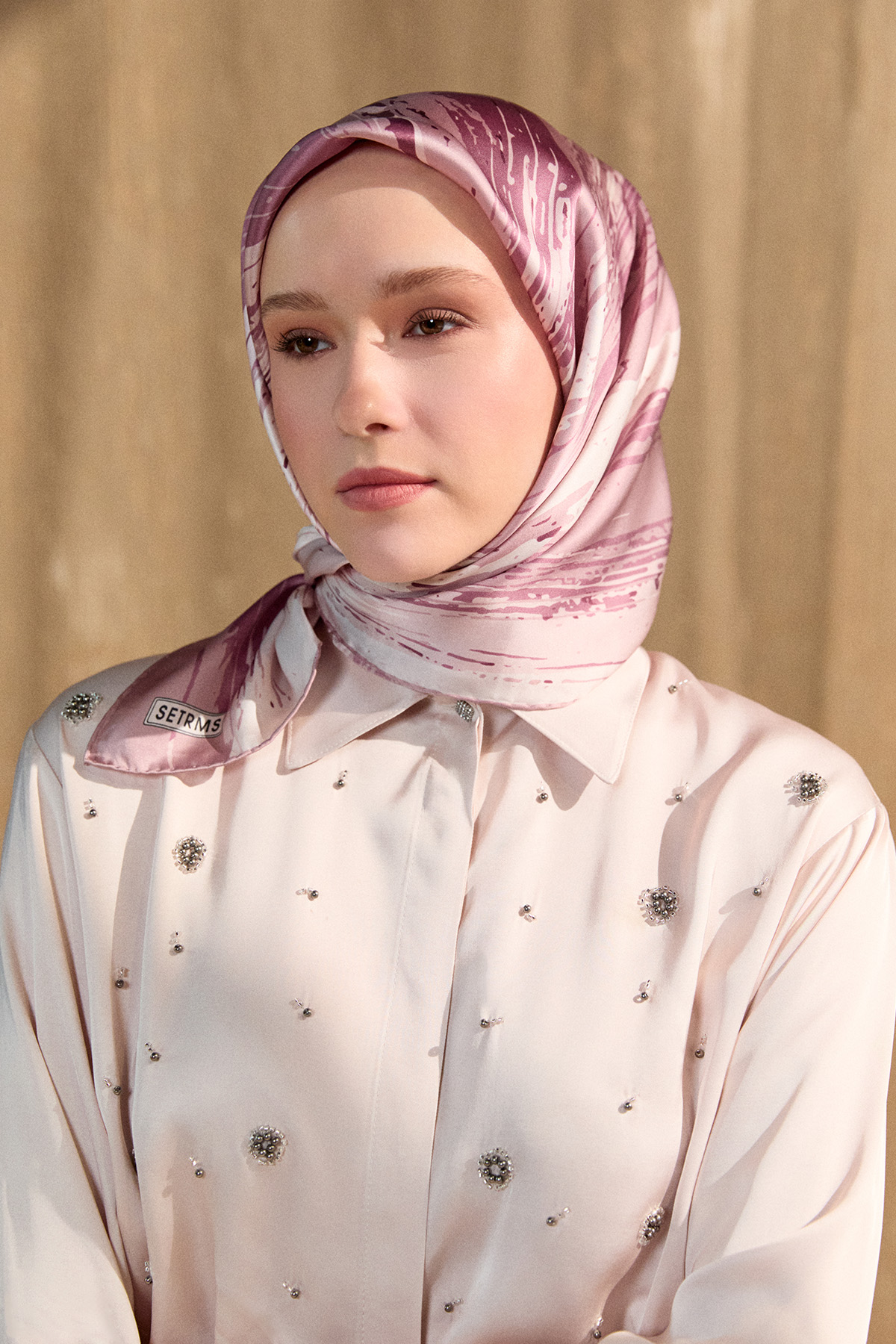 Boncuk İşlemeli İkili Saten Takım, Tesettür Giyim