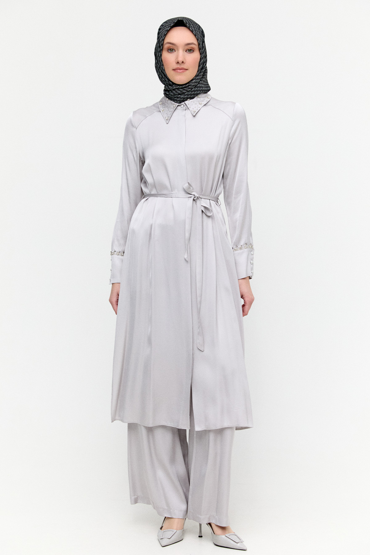 Saten Uzun İkili Takım, Tesettür Giyim