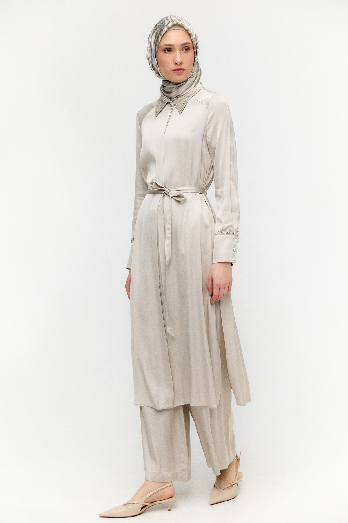 Saten Uzun İkili Takım, Tesettür Giyim