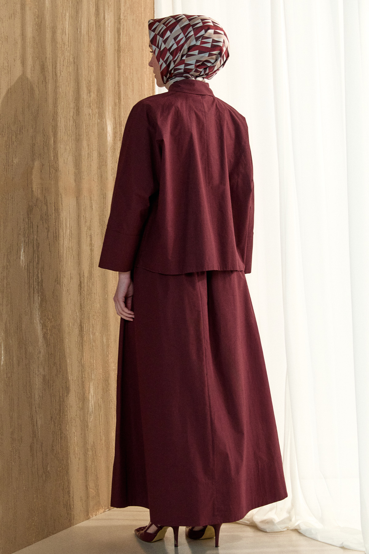 Nakış Detaylı Pamuklu Takım, Tesettür Giyim