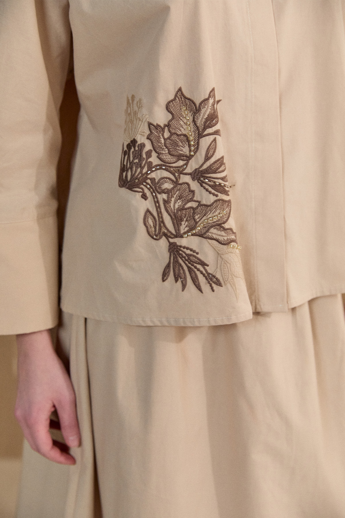 Nakış Detaylı Pamuklu Takım, Tesettür Giyim