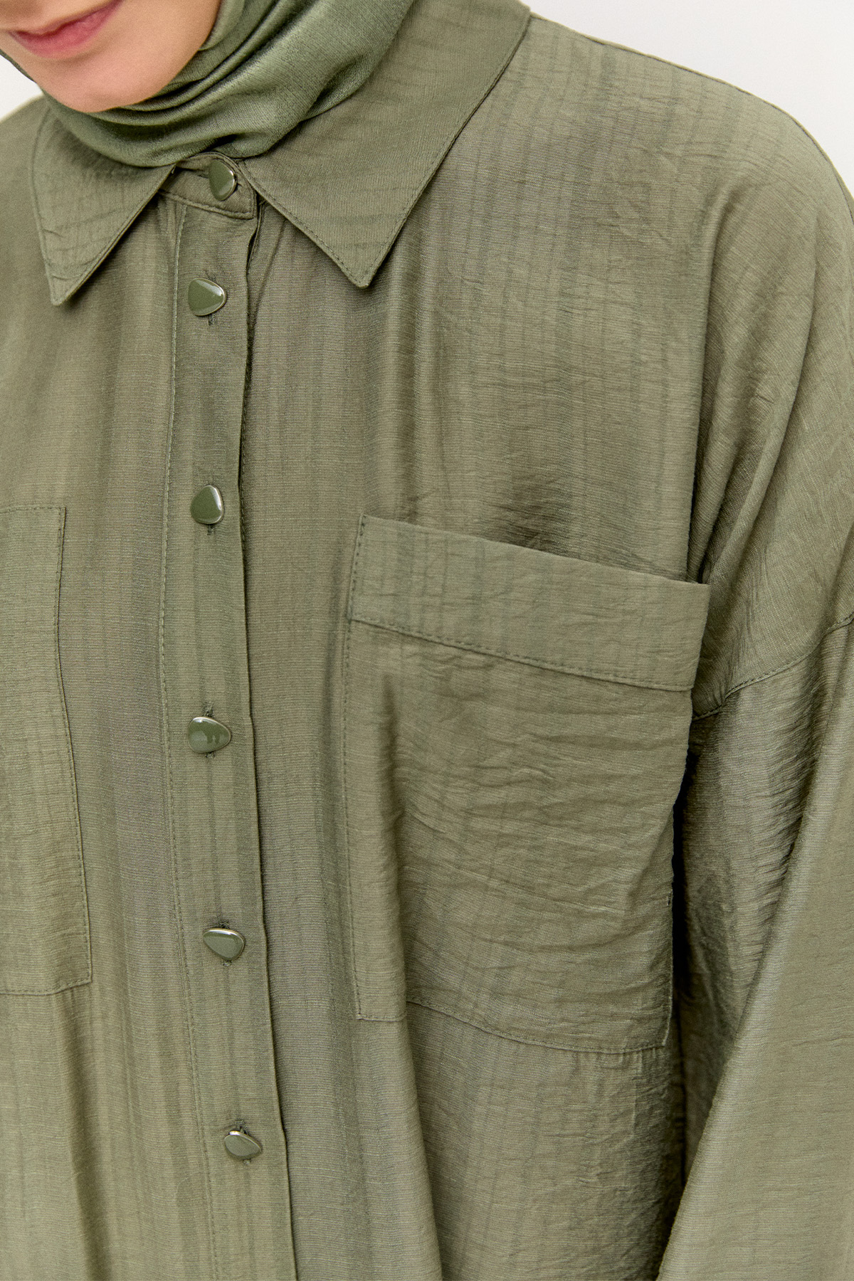 Çizgi Dokulu Oversize Takım, Tesettür Giyim