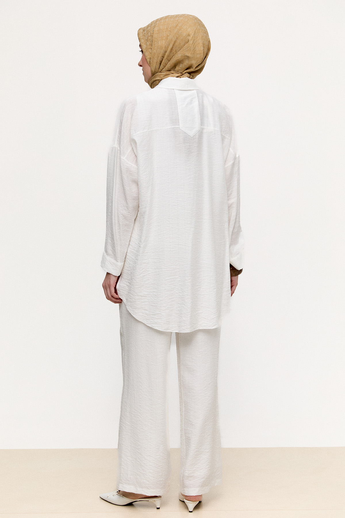 Çizgi Dokulu Oversize Takım, Tesettür Giyim