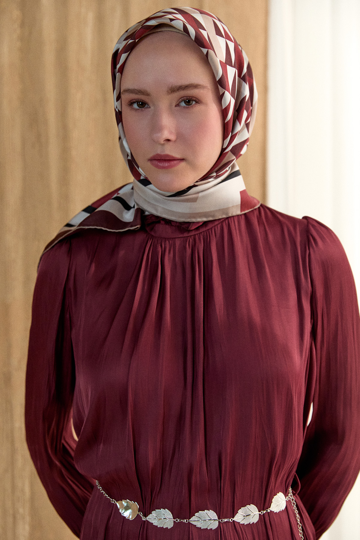 Kraşlı Saten İkili Takım, Tesettür Giyim