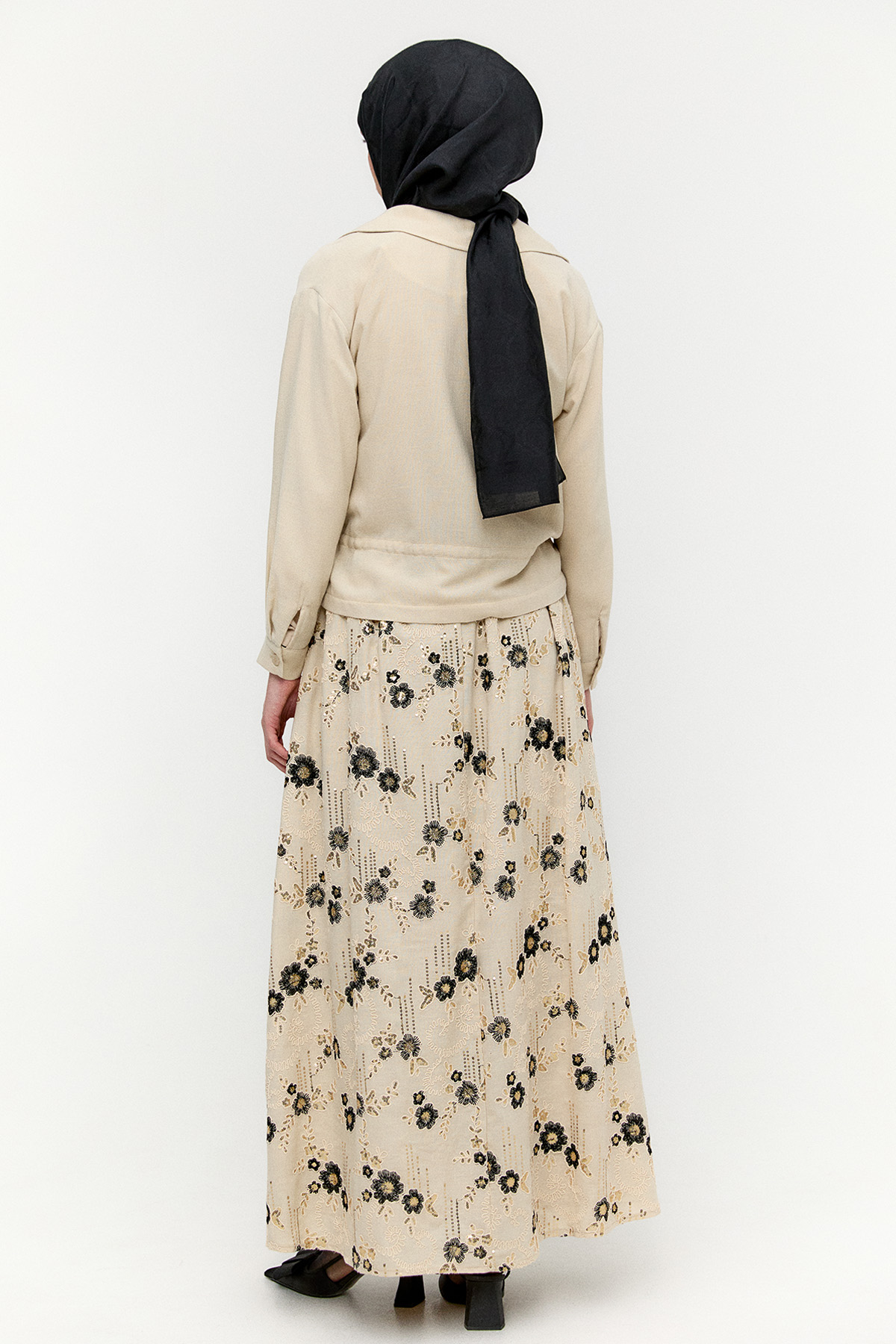 Nakışlı Payetli İkili Takım, Tesettür Giyim