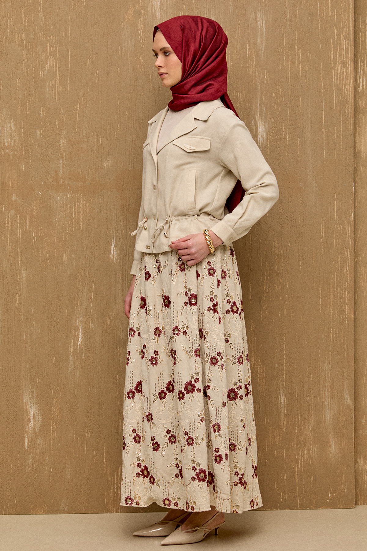 Nakışlı Payetli İkili Takım, Tesettür Giyim