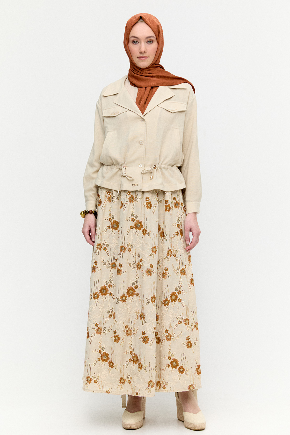 Nakışlı Payetli İkili Takım, Tesettür Giyim