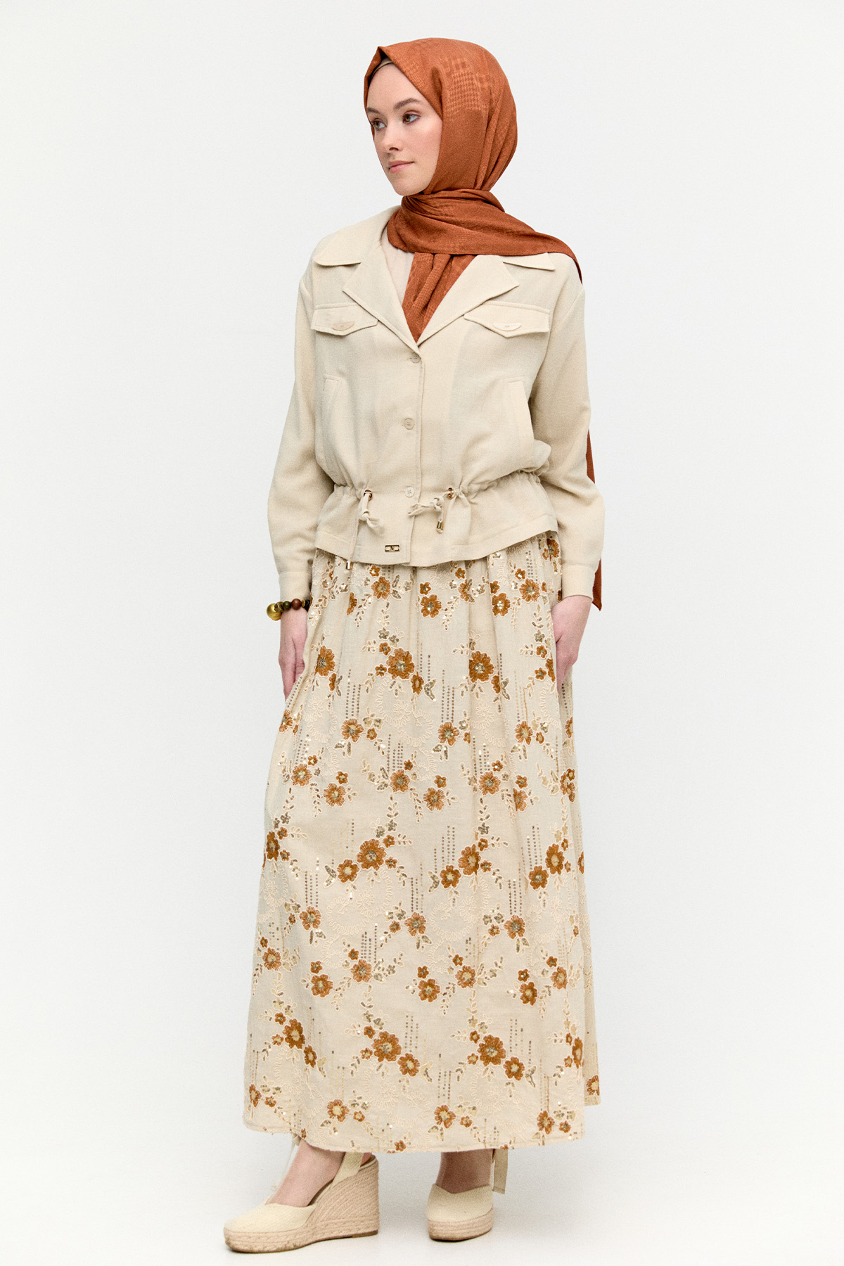 Nakışlı Payetli İkili Takım, Tesettür Giyim