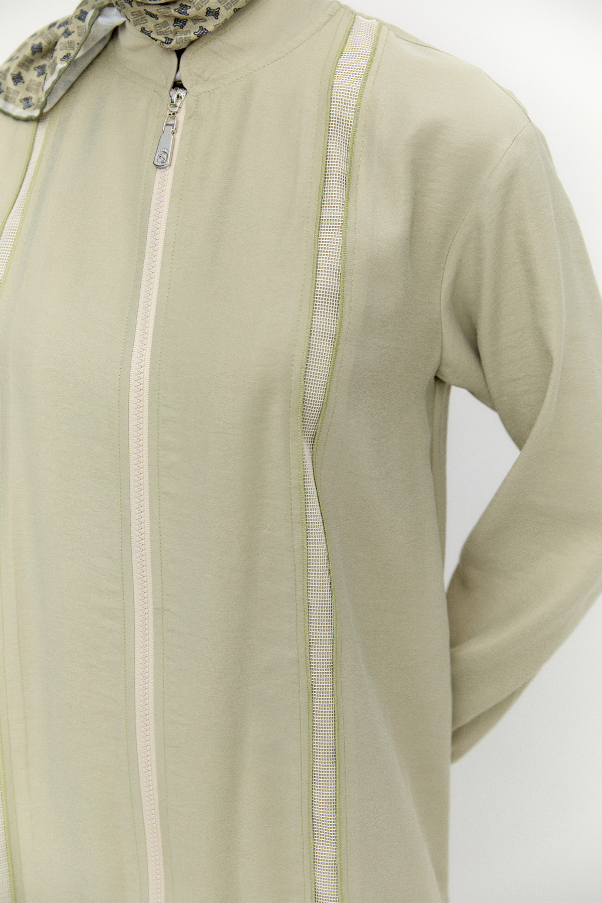 File Şerit Detaylı Modal Takım, Tesettür Giyim