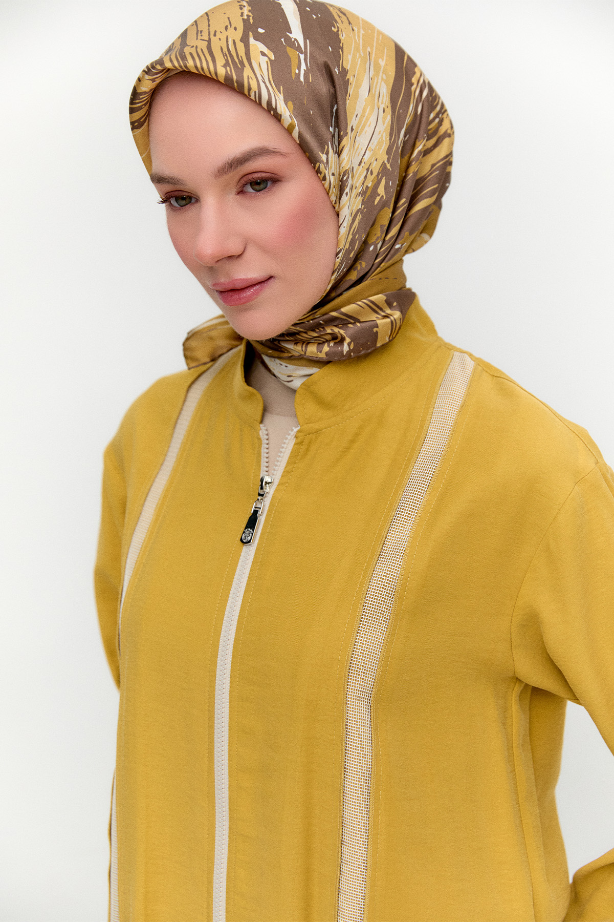 File Şerit Detaylı Modal Takım, Tesettür Giyim