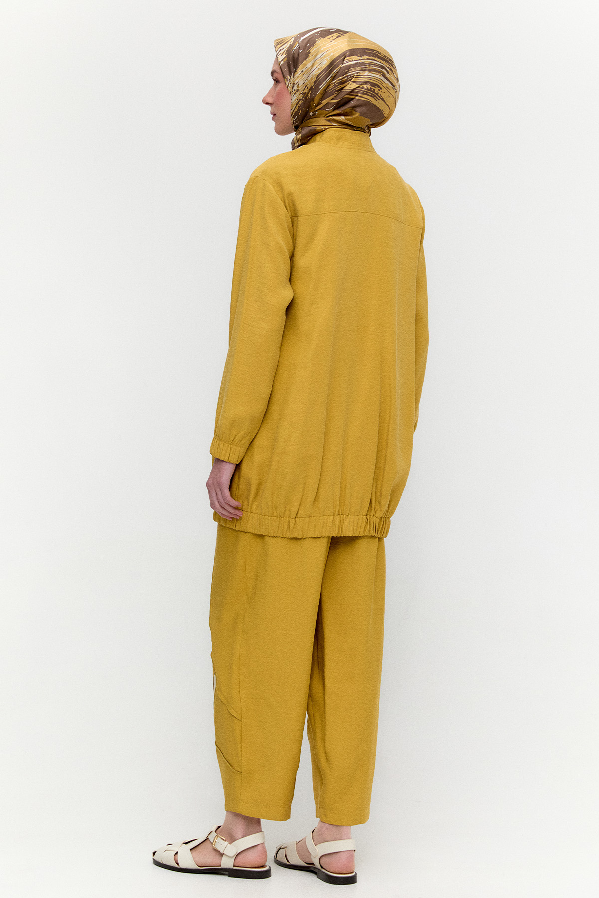 File Şerit Detaylı Modal Takım, Tesettür Giyim