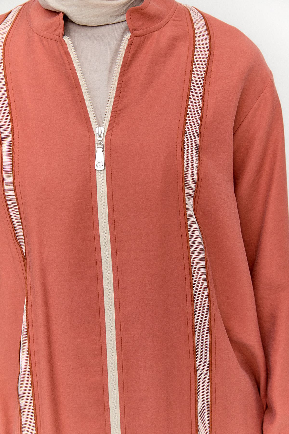 File Şerit Detaylı Modal Takım, Tesettür Giyim