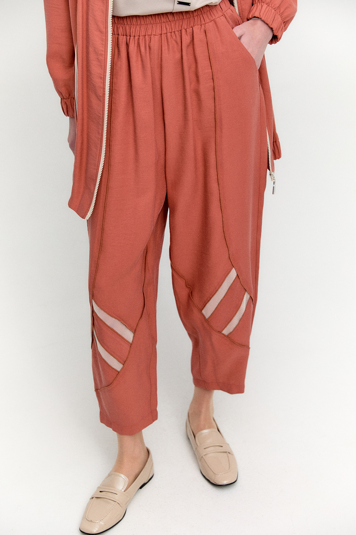 File Şerit Detaylı Modal Takım, Tesettür Giyim