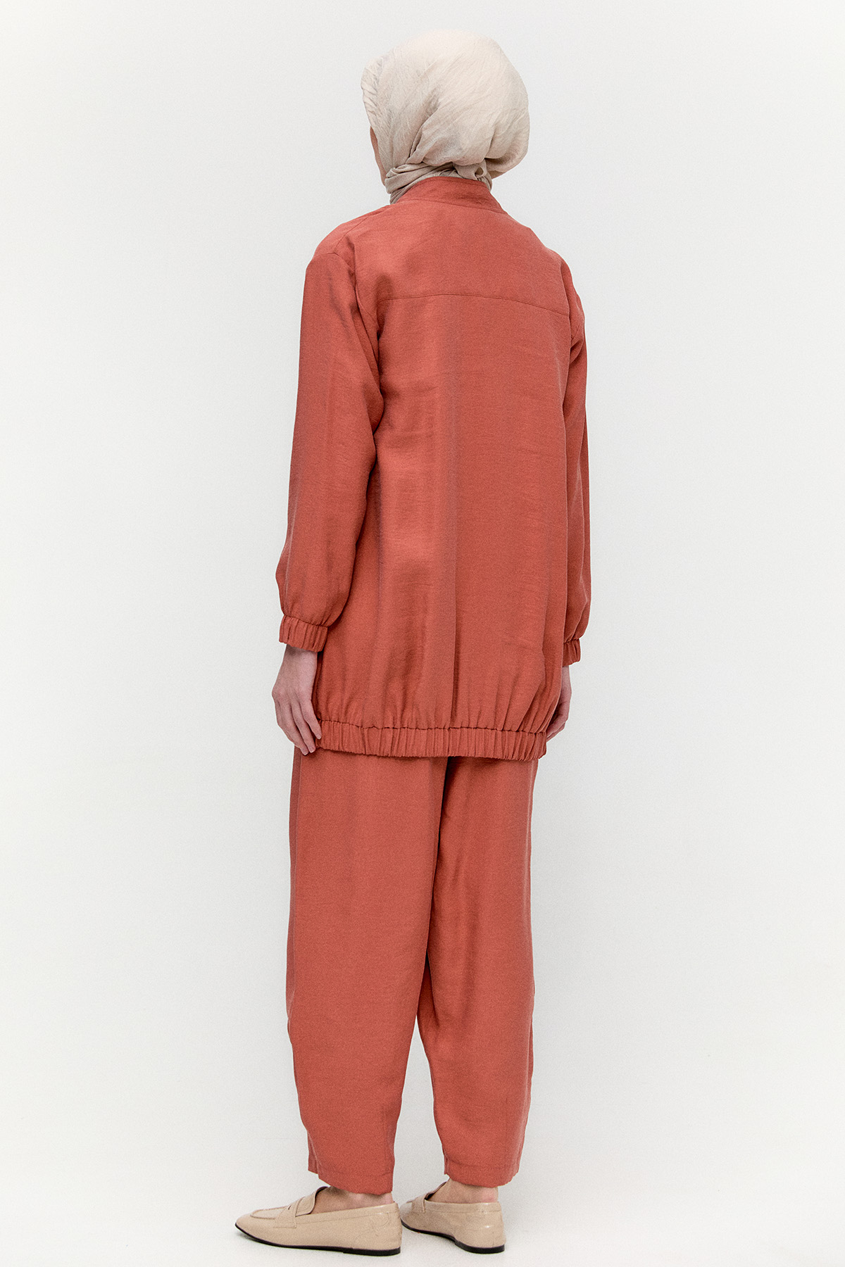 File Şerit Detaylı Modal Takım, Tesettür Giyim