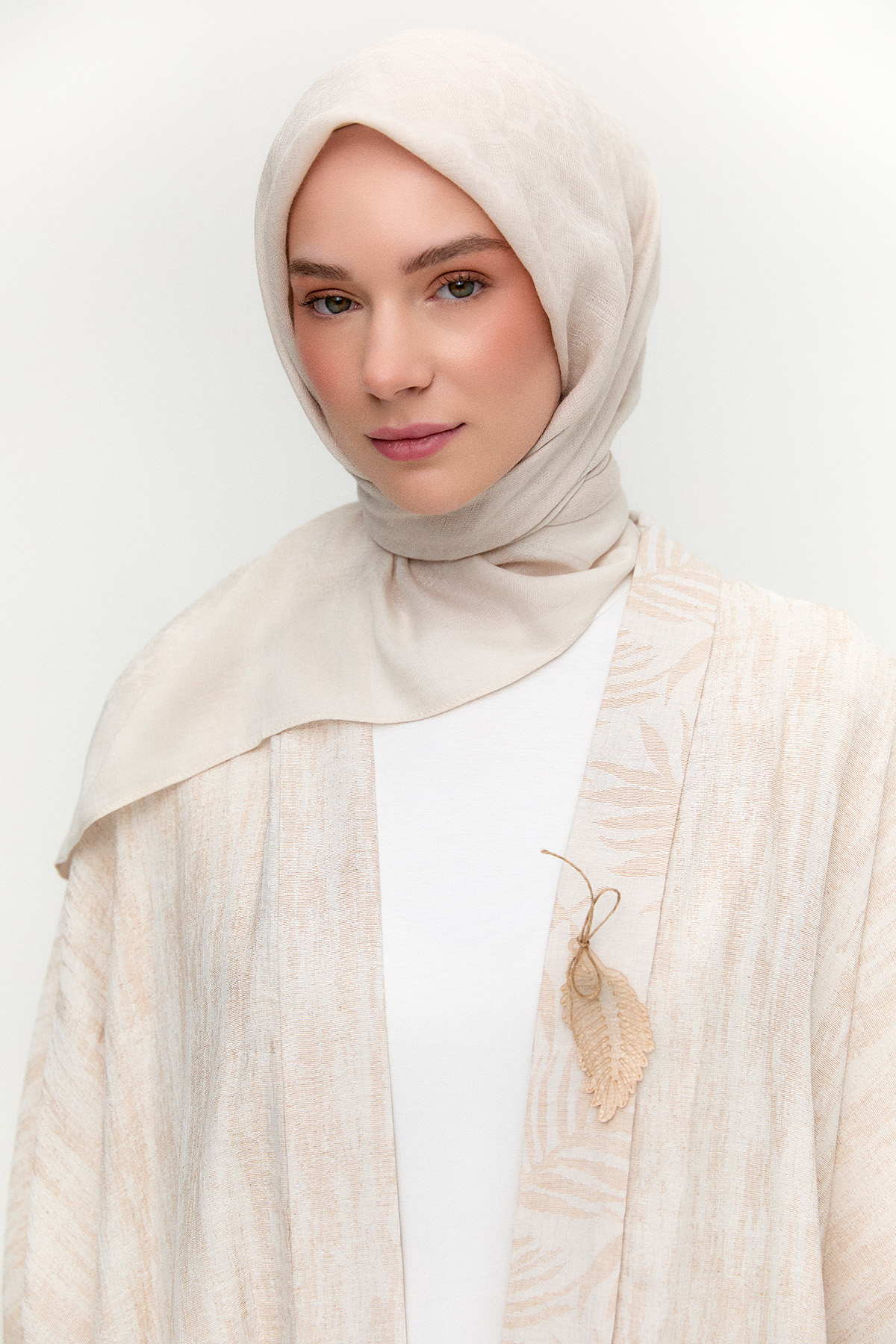 Desenli Abayalı Twinset, Tesettür Giyim