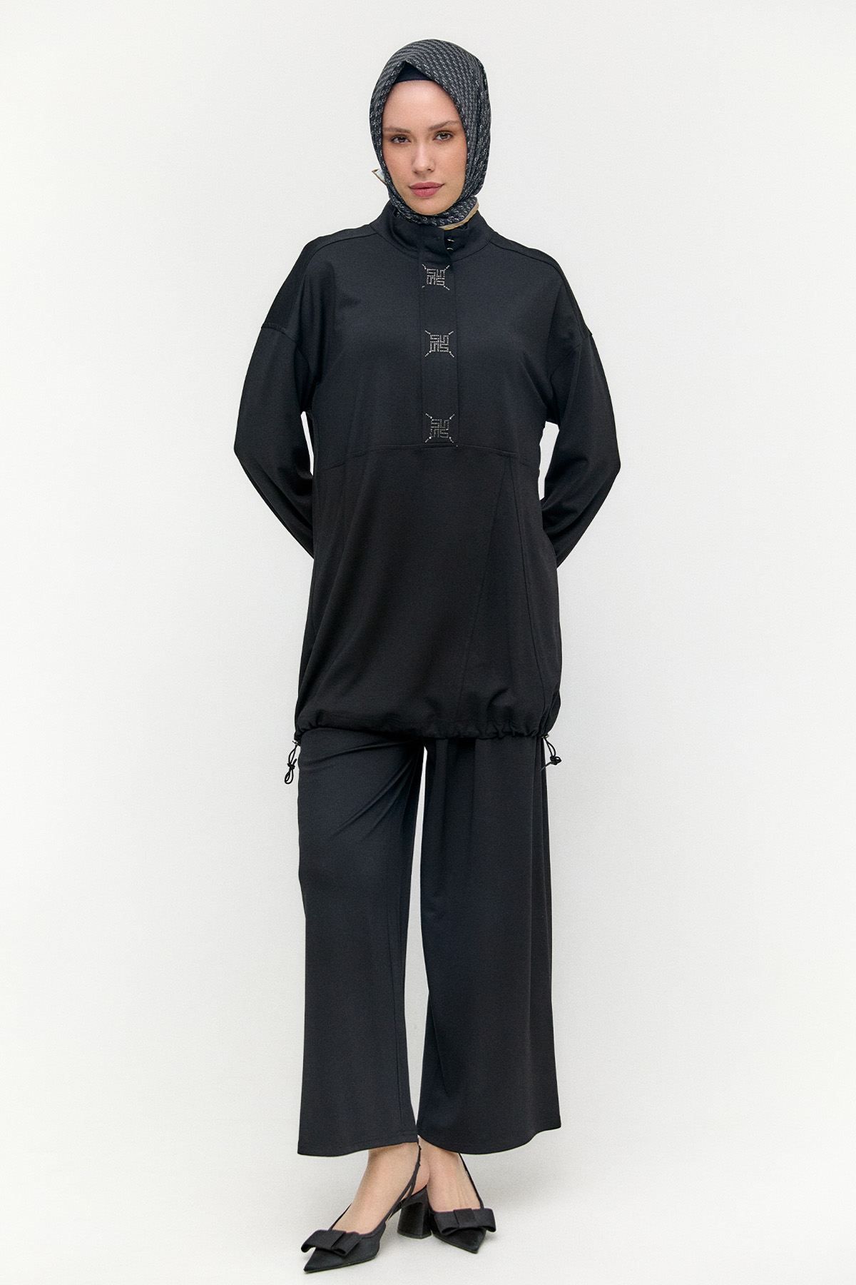 Hotfix Baskılı İkili Spor Takım, Tesettür Giyim