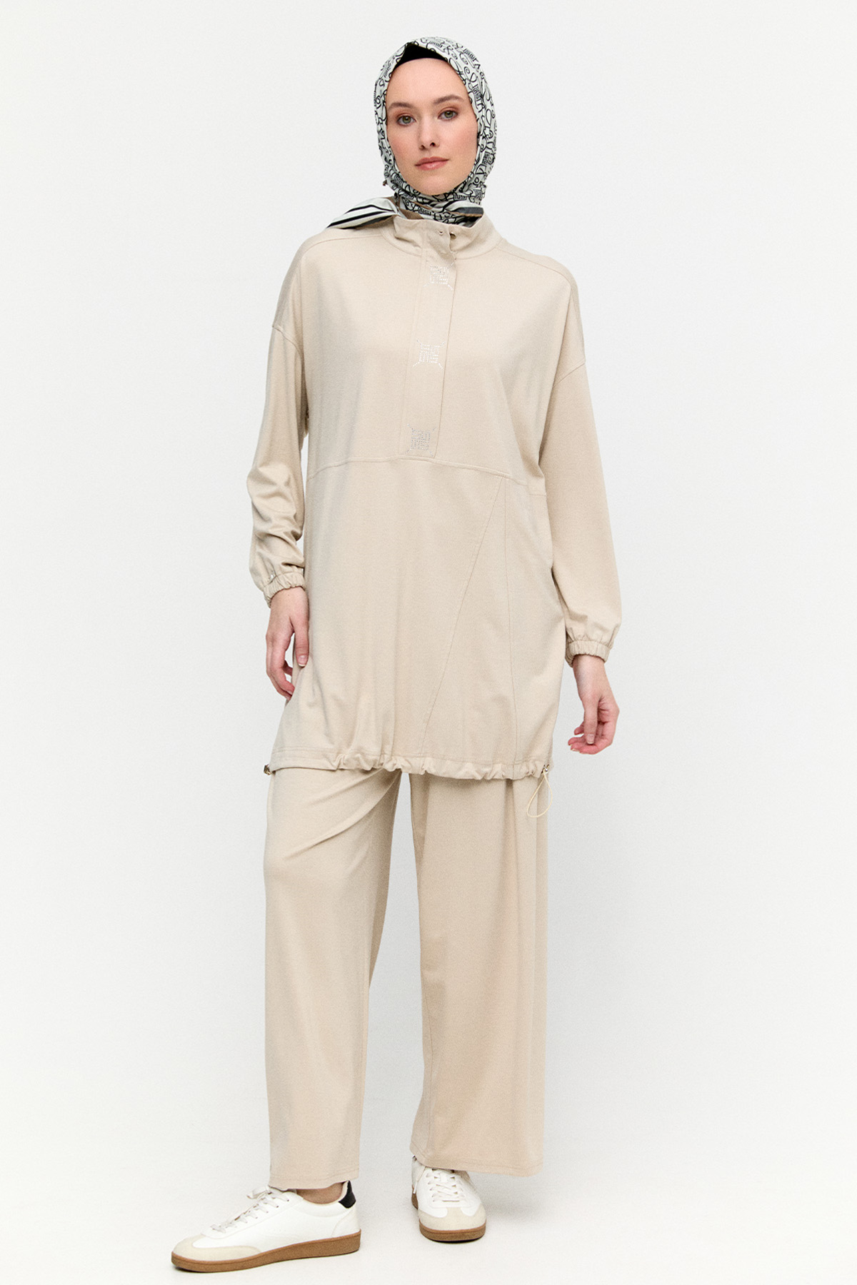 Hotfix Baskılı İkili Spor Takım, Tesettür Giyim