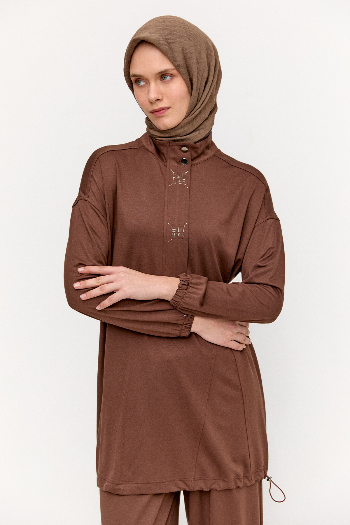 Hotfix Baskılı İkili Spor Takım, Tesettür Giyim