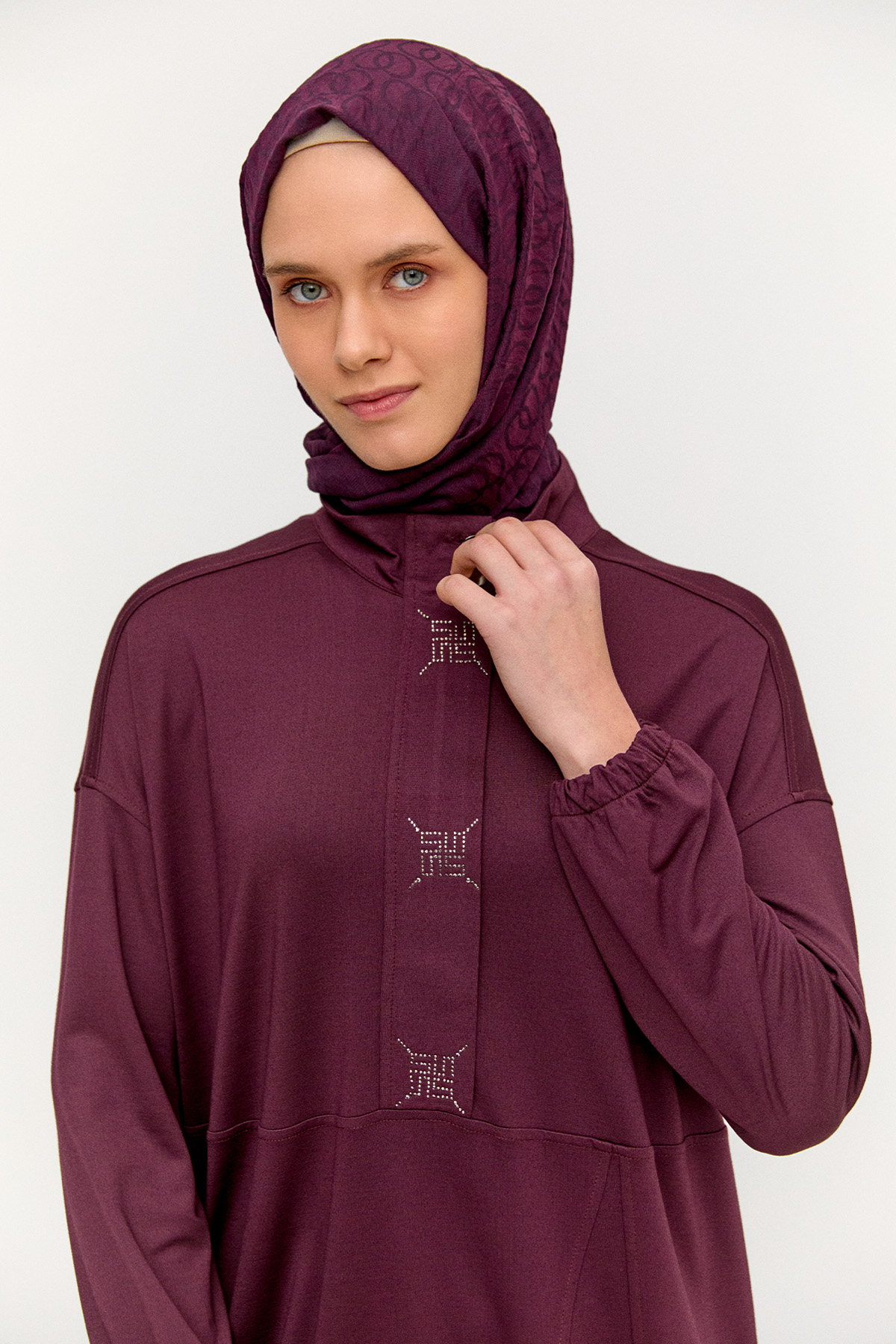 Hotfix Baskılı İkili Spor Takım, Tesettür Giyim