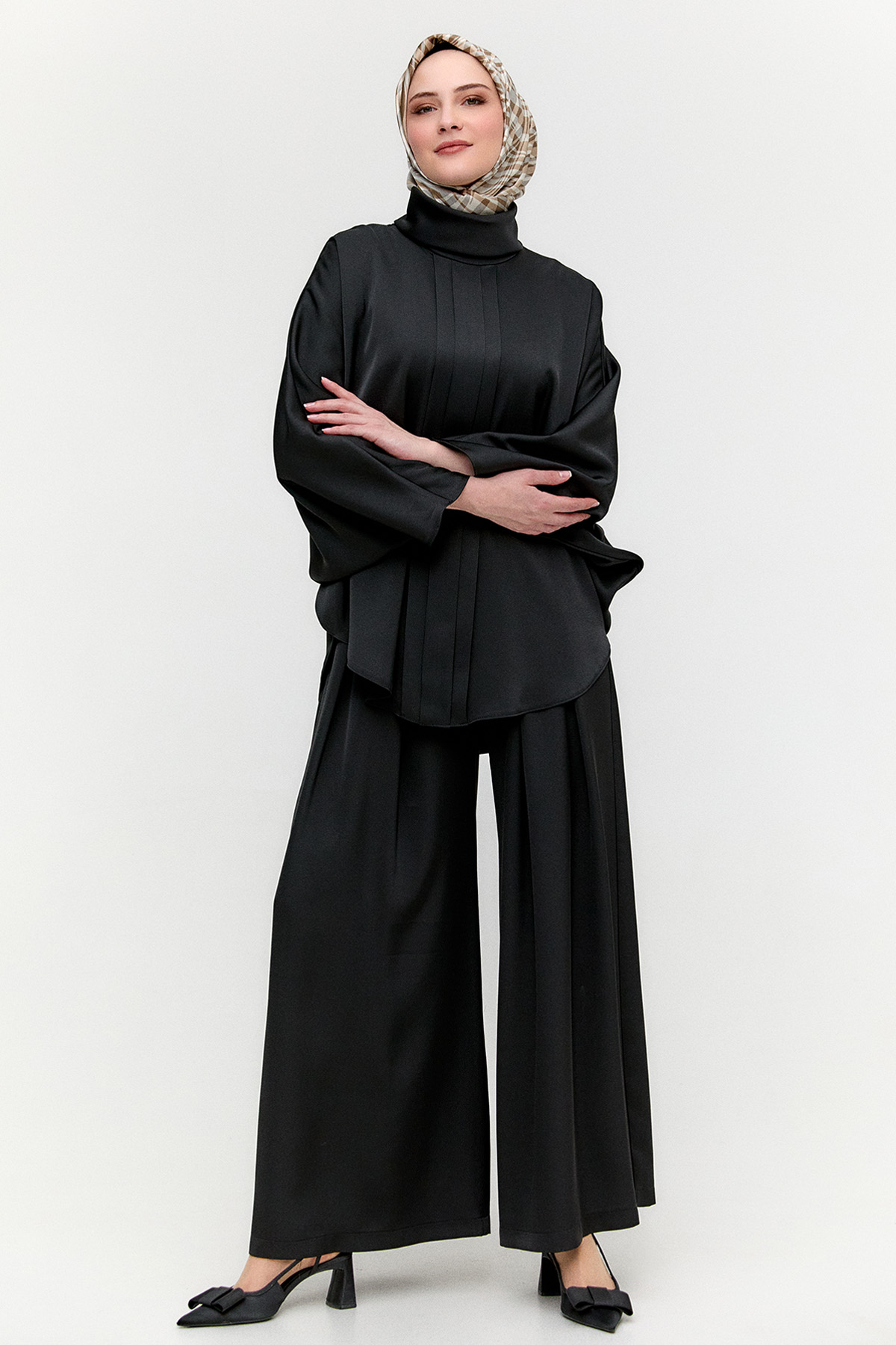 Saten Pilikaşe İkili Takım, Tesettür Giyim