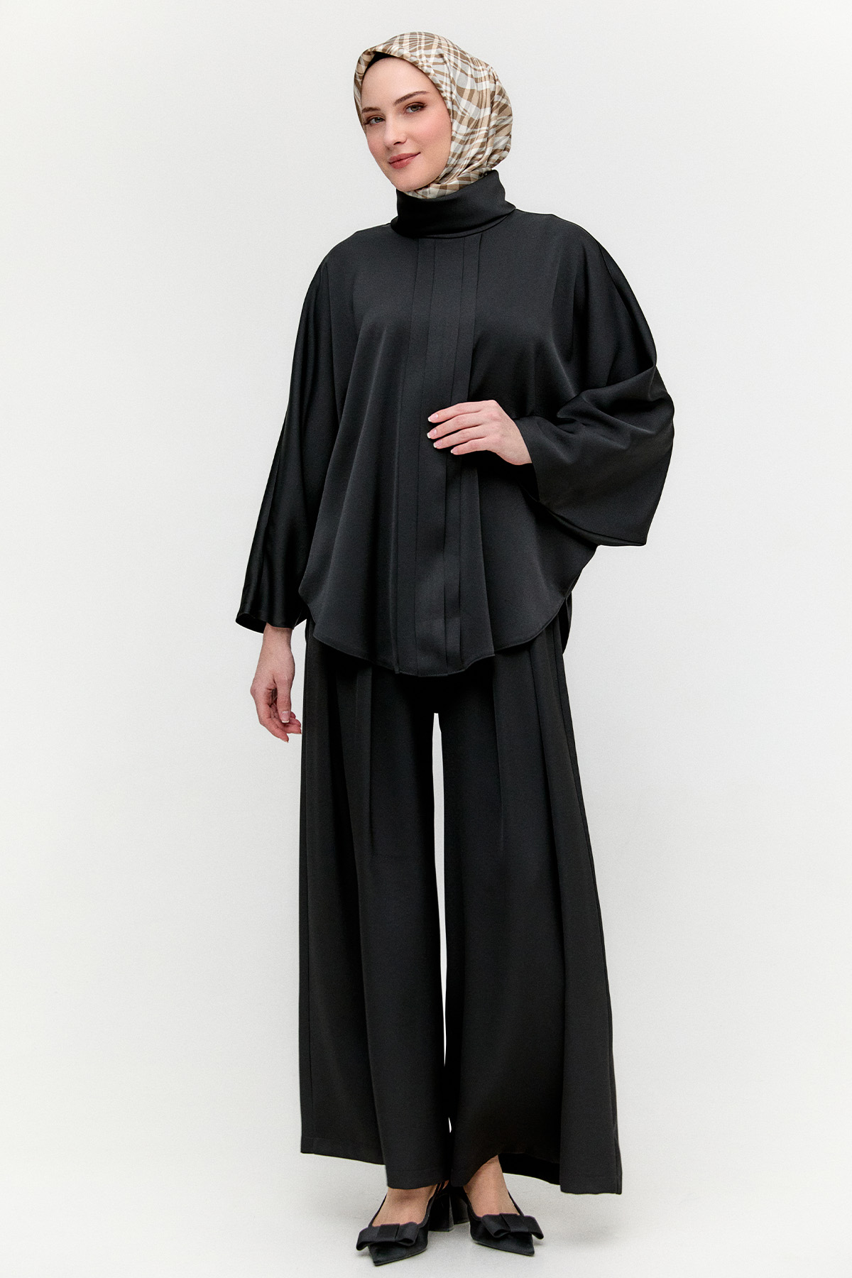 Saten Pilikaşe İkili Takım, Tesettür Giyim