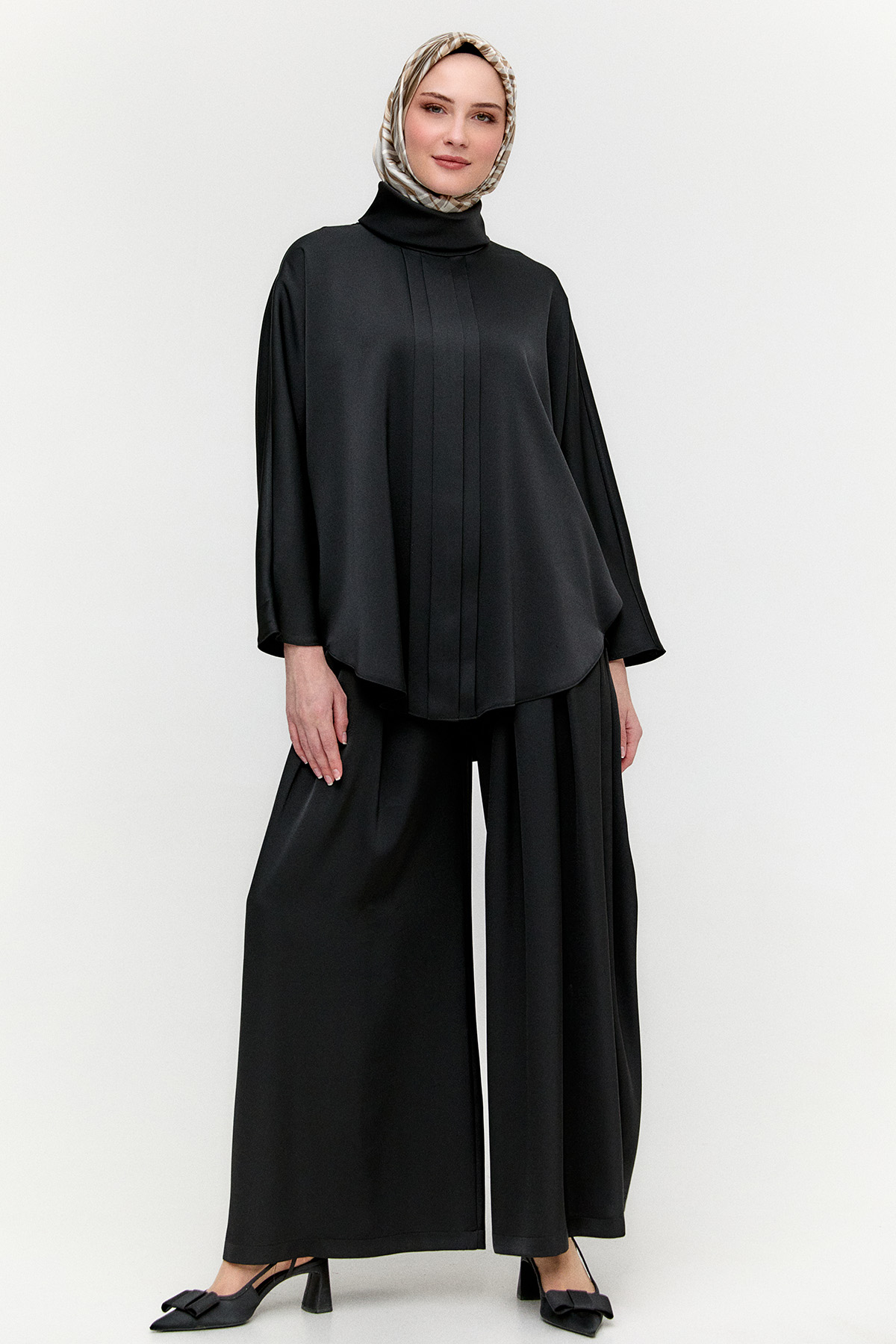 Saten Pilikaşe İkili Takım, Tesettür Giyim