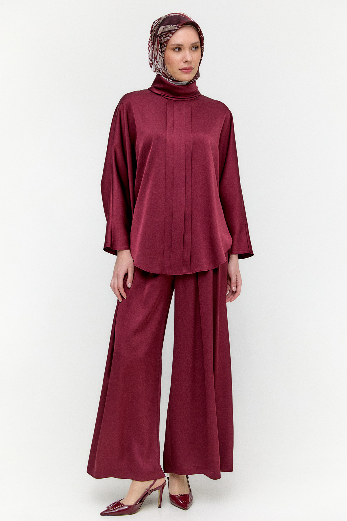 Saten Pilikaşe İkili Takım, Tesettür Giyim