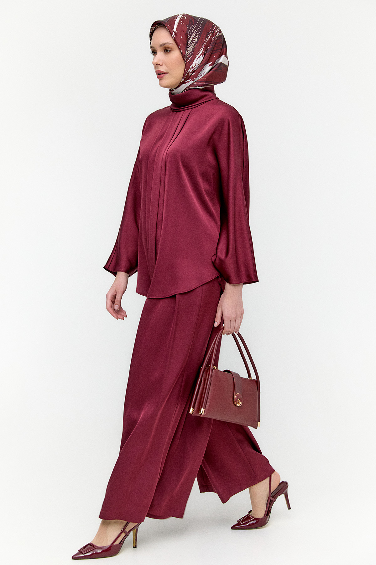 Saten Pilikaşe İkili Takım, Tesettür Giyim