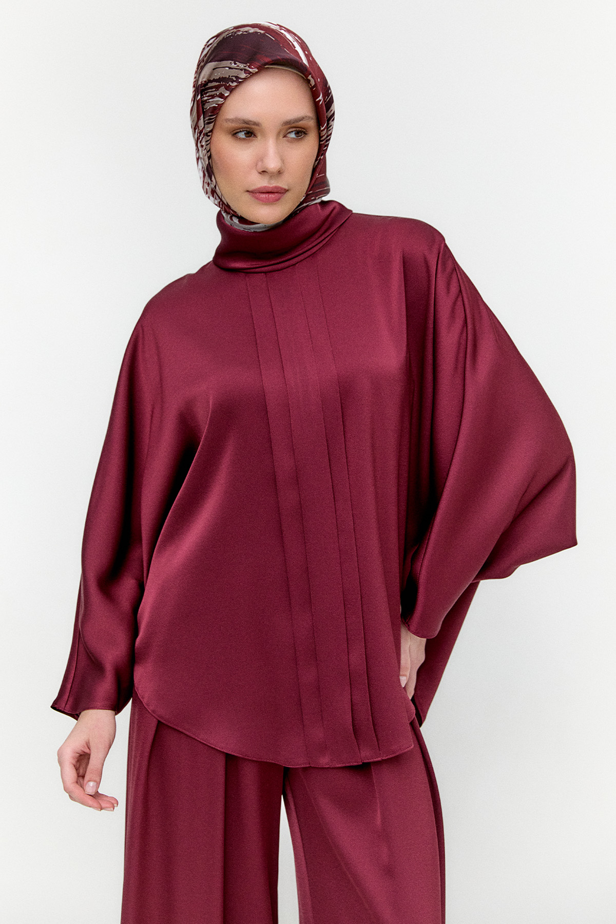 Saten Pilikaşe İkili Takım, Tesettür Giyim