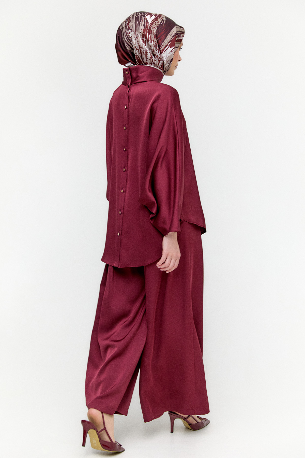 Saten Pilikaşe İkili Takım, Tesettür Giyim