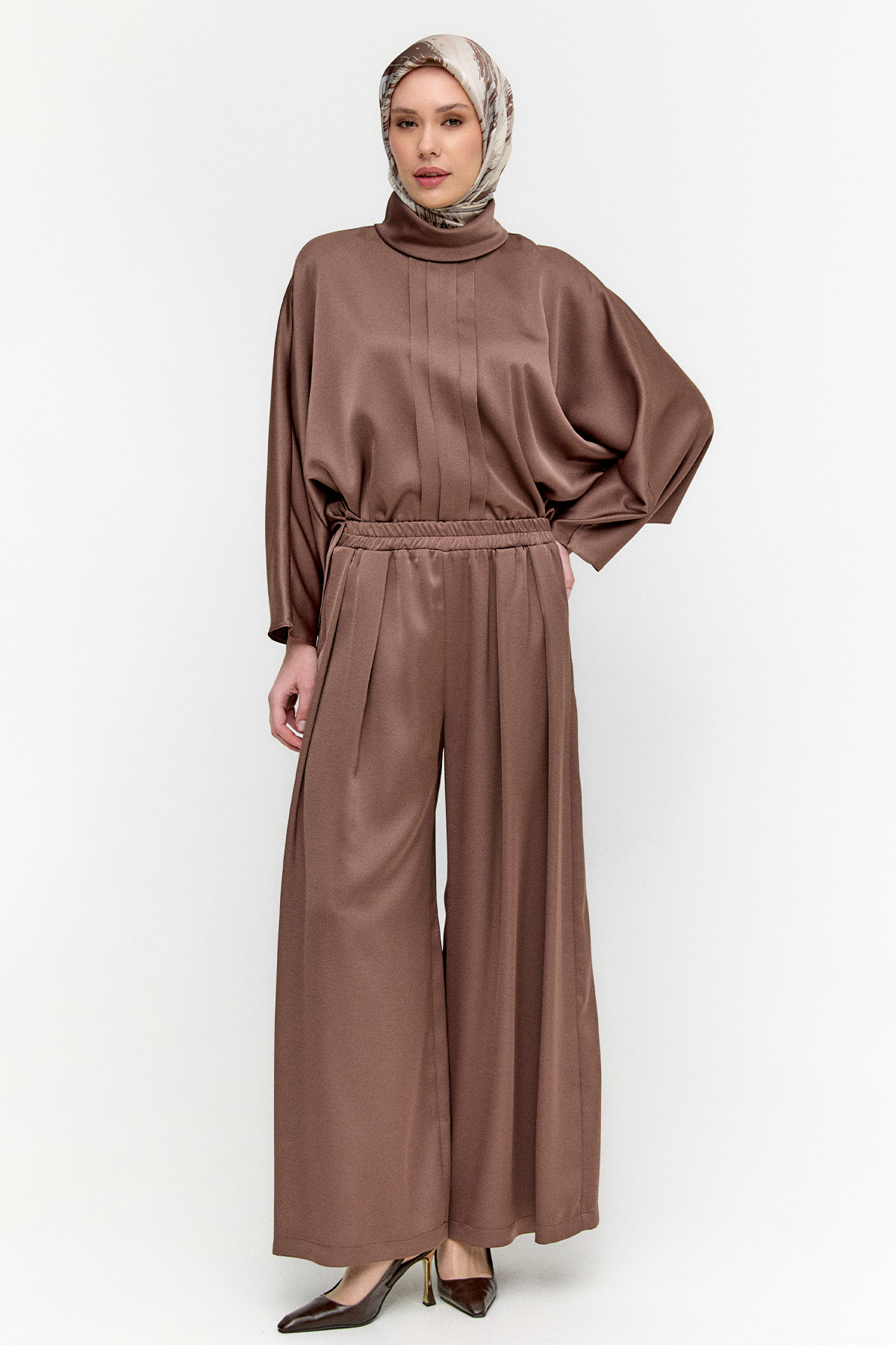 Saten Pilikaşe İkili Takım, Tesettür Giyim