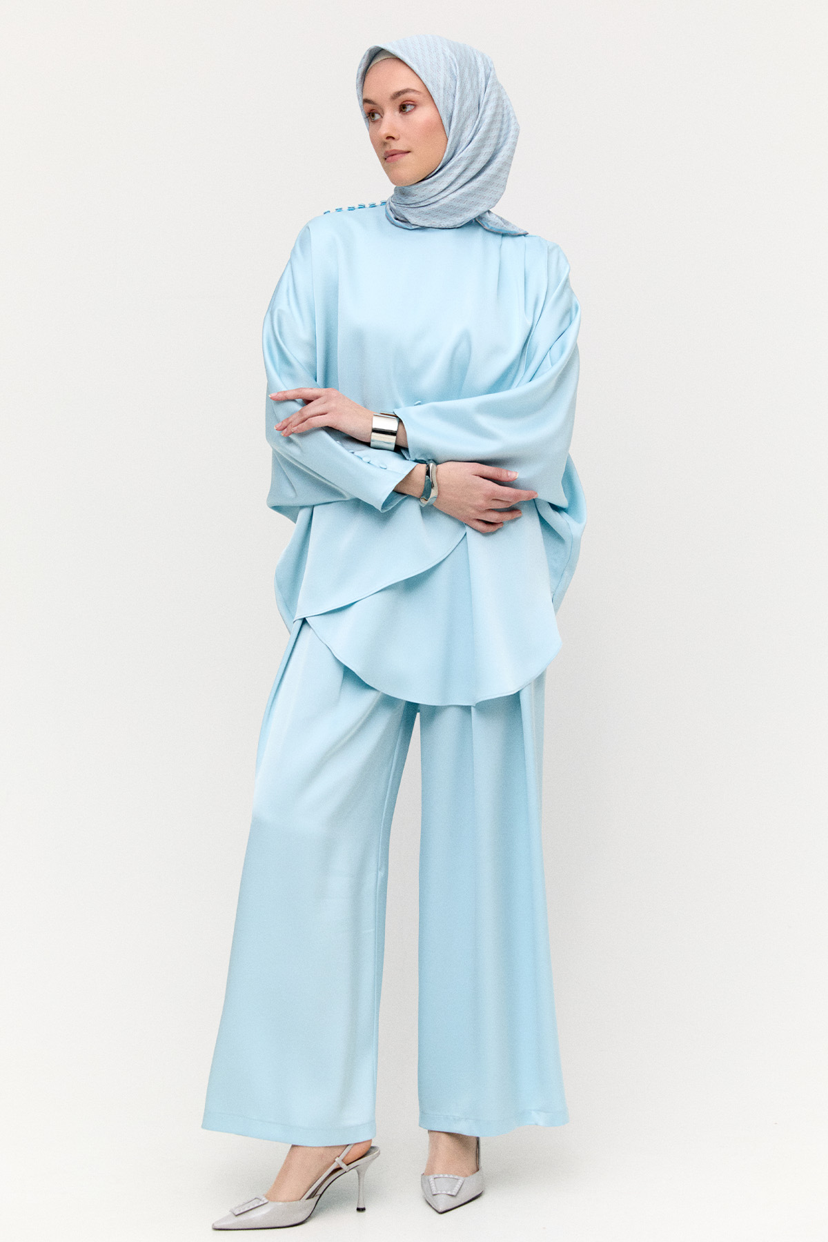 İkili Saten Takım, Tesettür Giyim