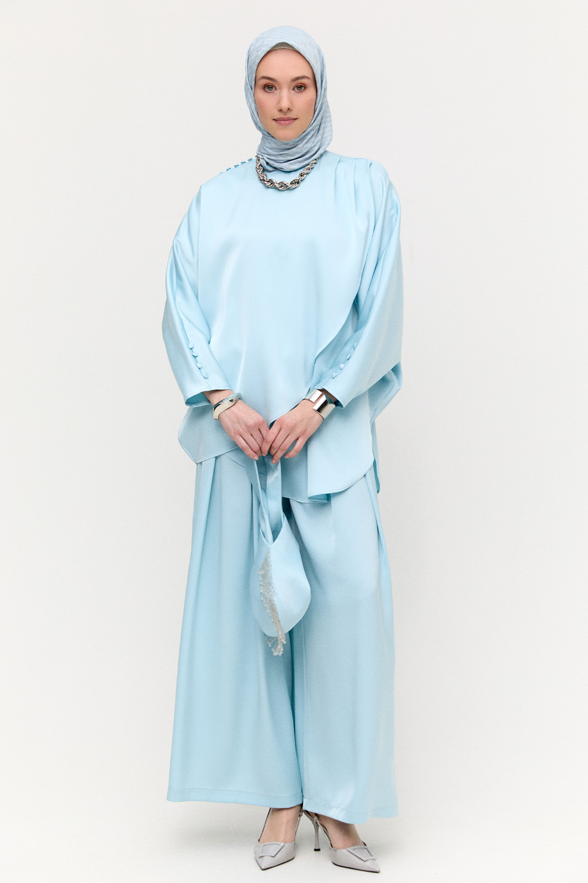 İkili Saten Takım, Tesettür Giyim